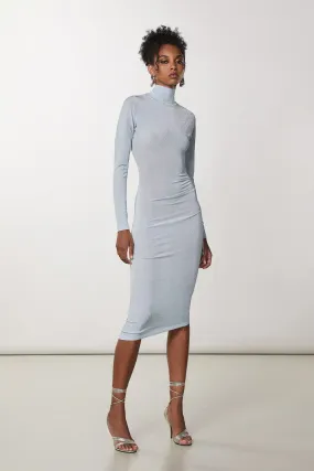 Robe slim en jersey lurex